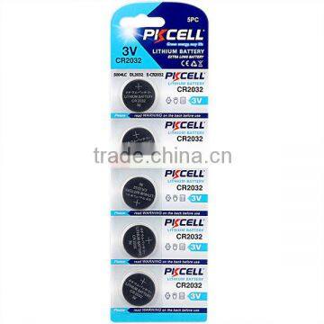 PKCELL Cr2032 Lithium Battery 3v Dry Button Cell Battery Lithium Battery Cr2032
