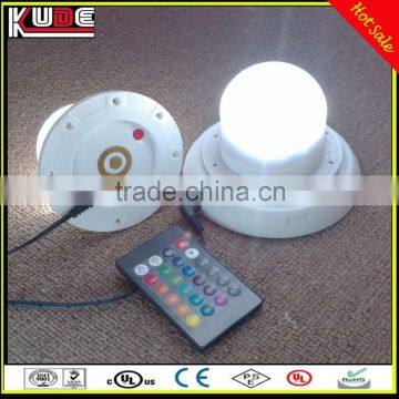 RGB Multi Colors Changing Light Wireless LED Battery Light Base With Remote Control