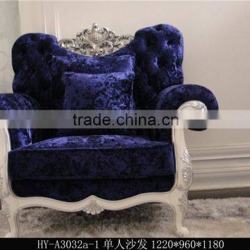 High Density PU Foam Sofas, 1+2+3 Wooden Hand Carving Living Room Sofas photo-3