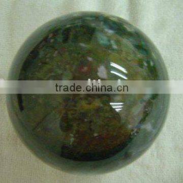 100mm Round Natural Decoration Blood Stone Gemstone Ball