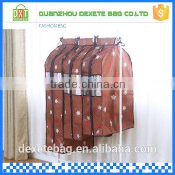 Wholesale cheap foldable brown polyester cheap plastic garment bags