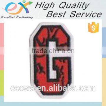 factory custom embroidered applique alphabet letter