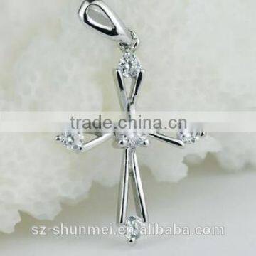 welcome shenzhen Classic design High Quality 925 sterling Silver color Cross Pendan