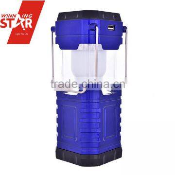 Portable Rechargeable Solar Lantern, 5 LED Flashlight Lantern with USB port