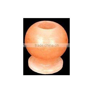 Handmade Crystal Wine Glass Himalayan Rock Salt Candle Holder