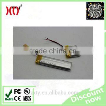 Nominal 3.7V Li-polymer Type 55mah lithium polymer battery 601018 for bluetooth