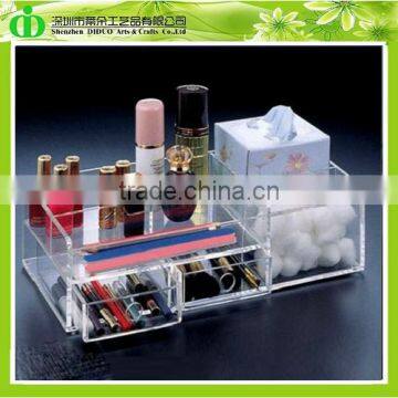 DDN-0054 ISO9001 Chinese Manufacture Sells SGS Non-toxic Test Lucite Plastic Cosmetic Display Case