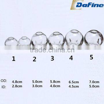 Hot sale five styles of clear cupping therapy glass jars bottles in china