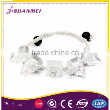 Cheap Jewelry Sale Semi Precious White Crystal Colored Stone Bracelet