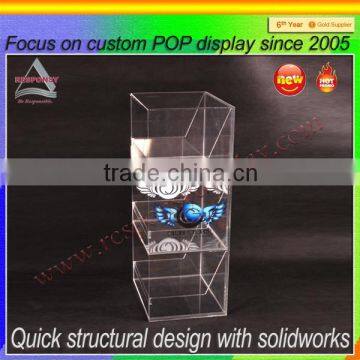 counter acrylic display cabinet with screen printed logo
