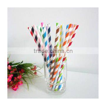 paper striped beverage straws for party decoration