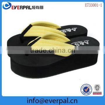 customer logo customized logo popular ladies wedge flip flops