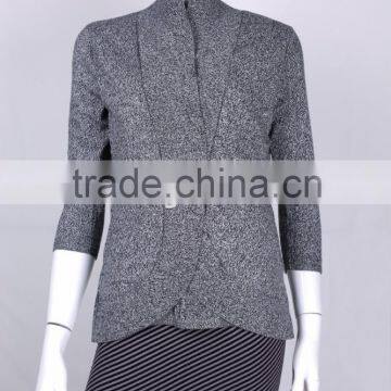 Best products womens' polo neck 3/4 sleeve cardigan coat knitted sweater