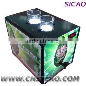 2 Bottle Bar Liquor Dispenser Freezer for vodka promotion