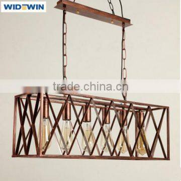 Hanging Cage Industrial Pendant Lighting Rust Copper Pendant Lamp