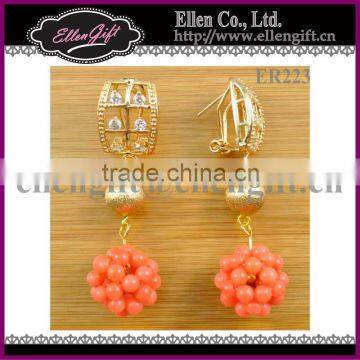 Coral Earrings For Wedding Party ER-223