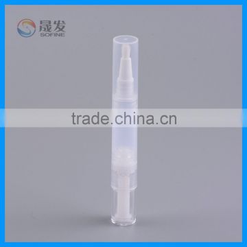 Plastic personal care essence bottle with brush