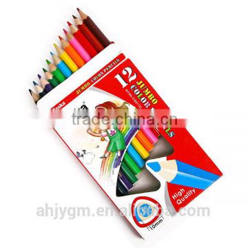 7.0'' Jumbo Wooden Triangle Color Pencil.