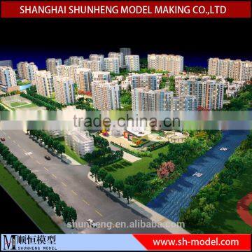 real estate residential buildings model with led light scale model making