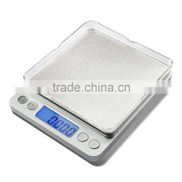 Stainless Steel Top Digital Pocket Kitchen Food Jewelry Weight Compact Scale With Tare Function