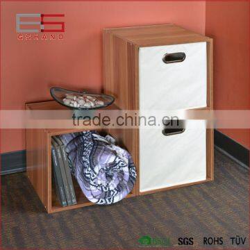 Hot Online Store Folding Fabric Closet Storage Cube With Metallic Handle