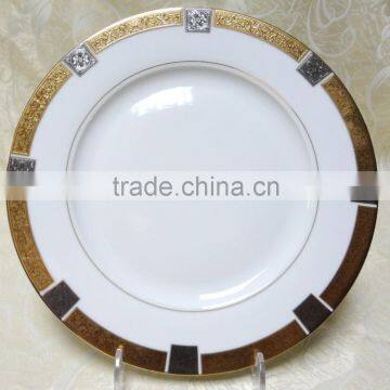 Embossed Gold Porcelain Plates With Good Quality photo-4