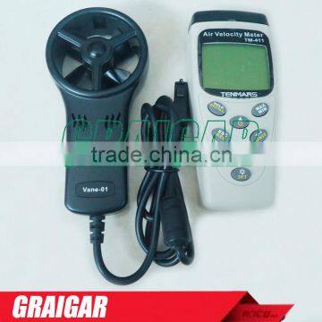 TM-411 High sensitive reaction Air Velocity Meter Anemometer wind speed meter tester gauge