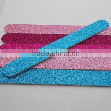 7" Shinny Glitter nail file hot sale 2016