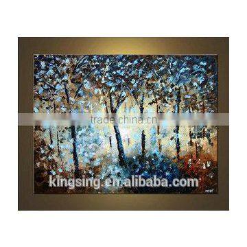 Handpainted Modern Knife Painting Canvas Painted Tree Painting