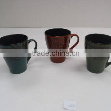 3Pieces Special Design New Stoneware Coffee Mug Set