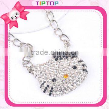 Christmas gifts hello kitty necklace with crystal pendant