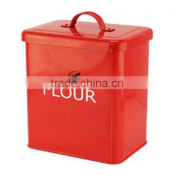 Galvanized Rectangle Storage Flour Can