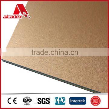 Anodized Processed Gold Brushed Aluminium Composite Panel photo-3