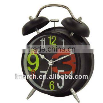 black twin bell clock,table clock