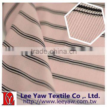 100% Polyester Feeder Stripe Jersey Fabric With Wicking Finished photo-5