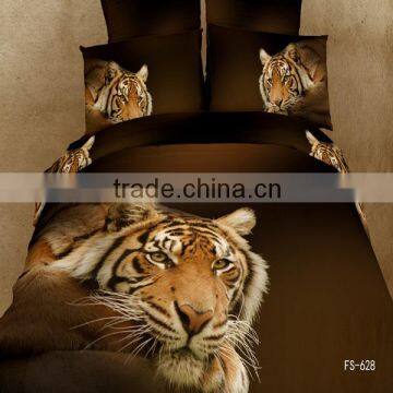 3D animal bedding set,100% cotton printed reactive printed