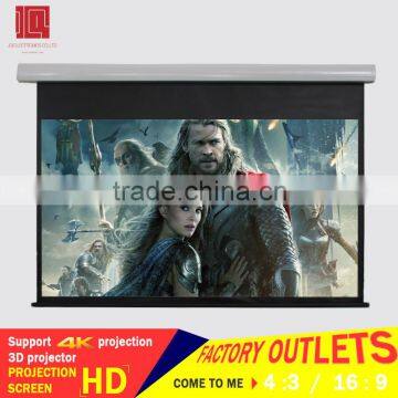 16:9 100 inch 3d electric tubular motor motorized projection screen factory supplier