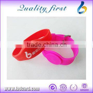 Durable Water Proof Silicon 125khz EM4305 RFID Wristband/ Bracelet