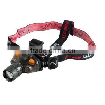 2016 Factory hot sale! 3W CreexPE LED+2RED LED Headlight headlamp torch caplight
