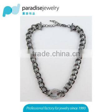 2016 Fashion Crystal Chain Necklace Chunky Statement Necklace With Rhinestone