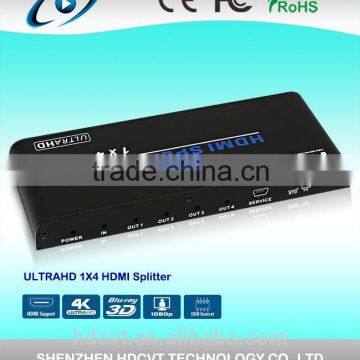 1x4 HDMI 4K2K Splitter with 1080P 3D ULTRA HD Support , HDV-A14