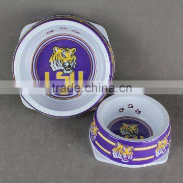 NM015 016 melamine pet bowl in flower design