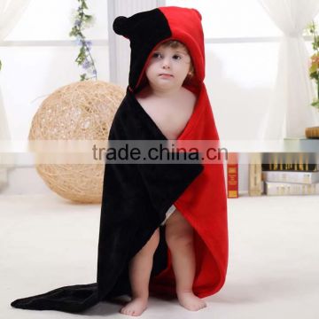 Cute Black and Red Flannel Gemini Baby Hoodie Blanket