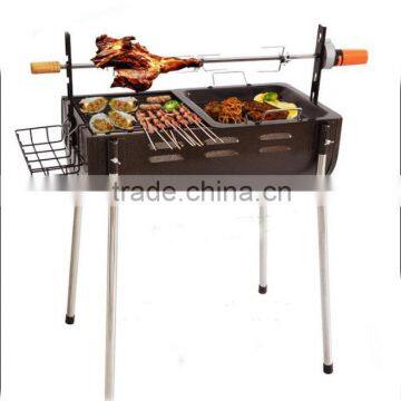 Height Adjustable Stainless Steel Outdoor Portable Charcoal bbq Grill