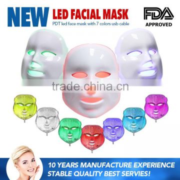 FDA Portable Led Light Therapy Facial Mask 7 Colors Skin Rejuvenation LED Face Mask