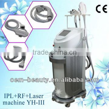 Best 3in1 beauty clinic laser ipl elight hair removal machine & RF skin tightening & laser tattoo removal machine On Hotsales