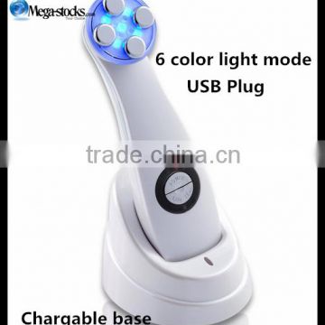 Home Use personal Handy LED RF EMS 5 in 1 colors Skin Rejuvenation Anti-aging face Device