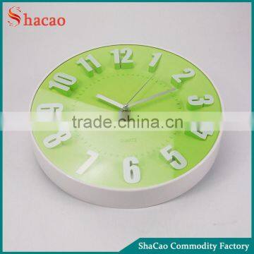 Cheap Green Round Mordern Antique Plastic Wall Clock Home Decoration