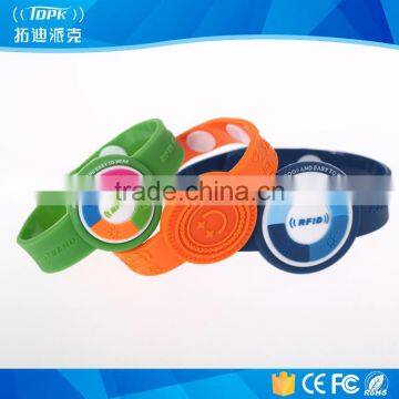 Snap button lock rfid adjustable reusable wristbands