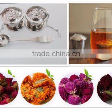 18/8 stainless steel food grade basket shape stainless steel loose tea infuser